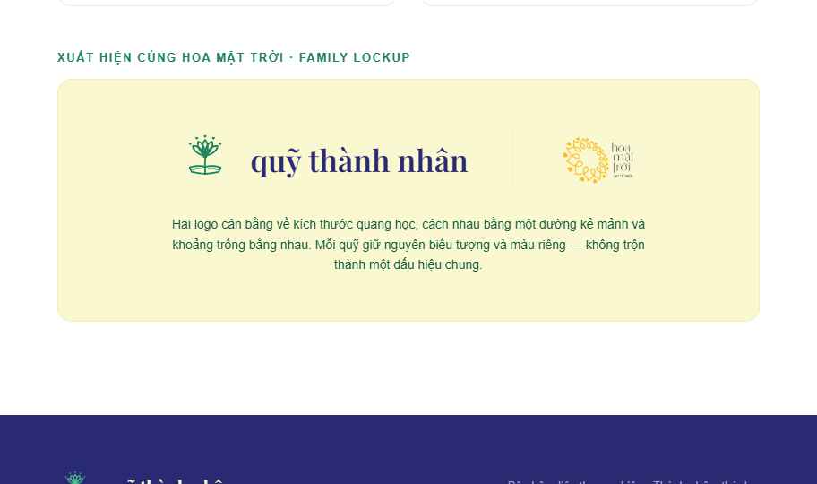 Logo Thành Nhân đứng cạnh logo Hoa Mặt Trời